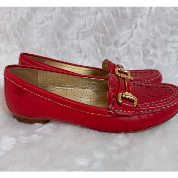 Marc Joseph NY Grand St. Weave Red Leather Driving Loafer Slip-On Comfort Shoe 6 - Picture 3 of 10